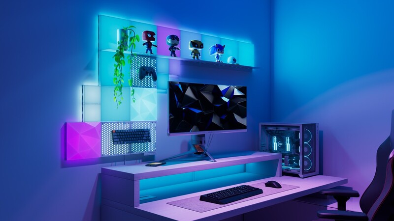 Комплект панелей Nanoleaf Blocks Textured Squares Add-On з підтримкою HomeKit і Matter, 2 шт. (N8100E00-2TBS)