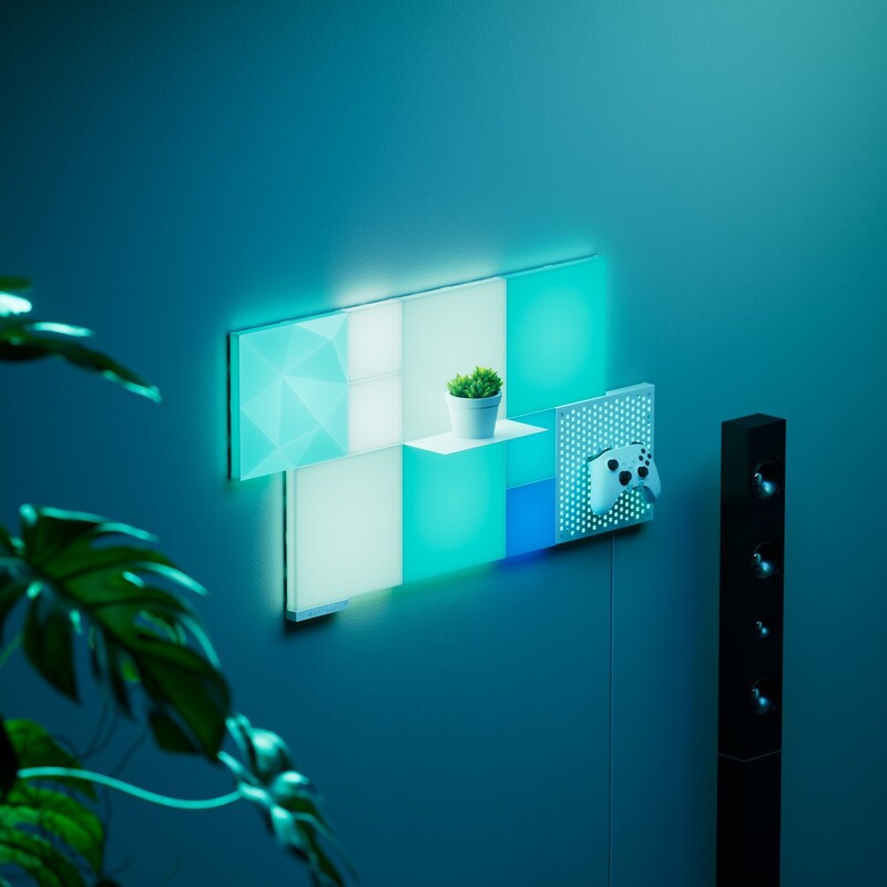 Комплект панелей Nanoleaf Blocks Textured Squares Add-On з підтримкою HomeKit і Matter, 2 шт. (N8100E00-2TBS)