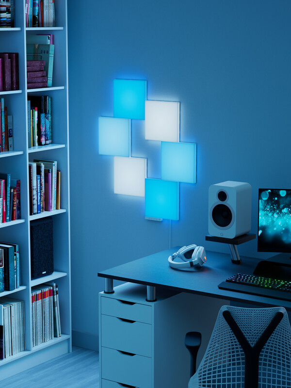 Розумні світлові панелі Nanoleaf Blocks Squares Smarter Kit з підтримкою HomeKit і Matter, 6 шт. (N8100K02-6BS)