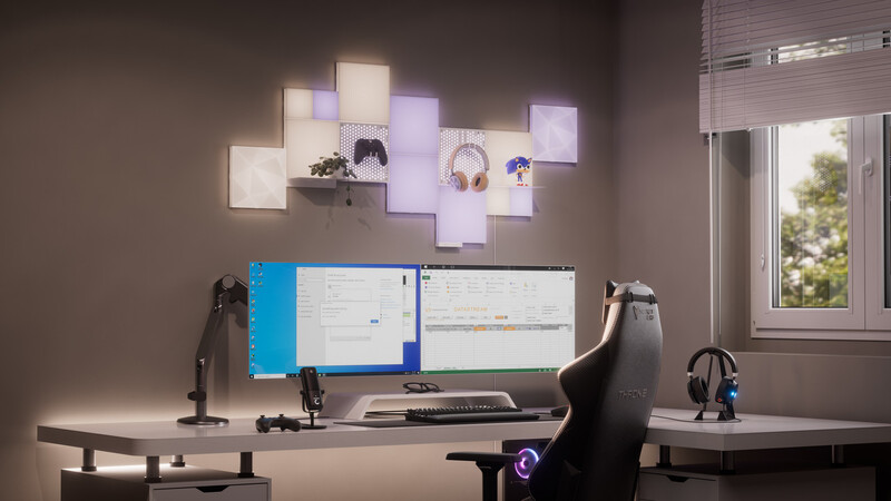 Розумні світлові панелі Nanoleaf Blocks Combo XL з підтримкою HomeKit і Matter, 9 шт. (N8100K02-10CB)
