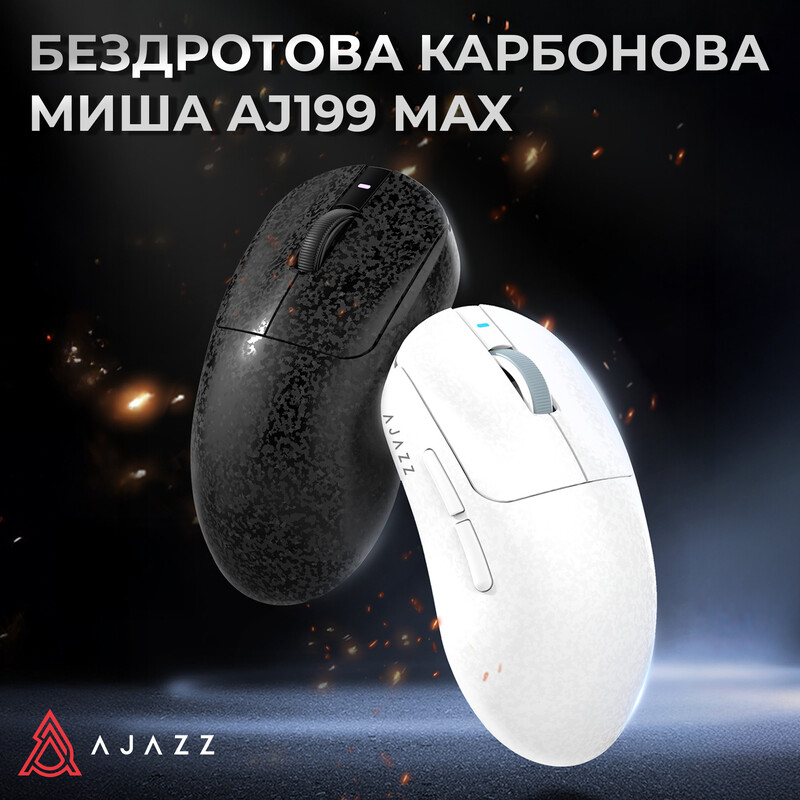 Миша бездротова Ajazz AJ199 Max White (AJ199-MAX-W)