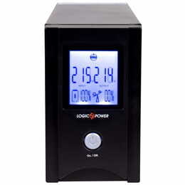ИБП LogicPower UL850VA, Lin.int., AVR, 2 x евро, USB, LCD, металл