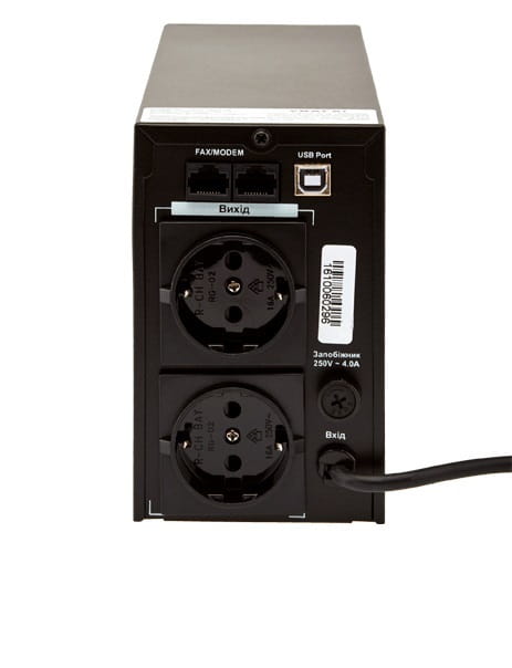ИБП LogicPower UL850VA, Lin.int., AVR, 2 x евро, USB, LCD, металл