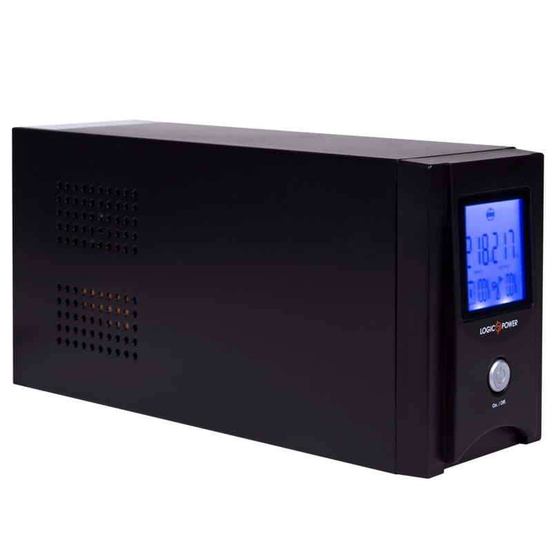 ИБП LogicPower UL850VA, Lin.int., AVR, 2 x евро, USB, LCD, металл