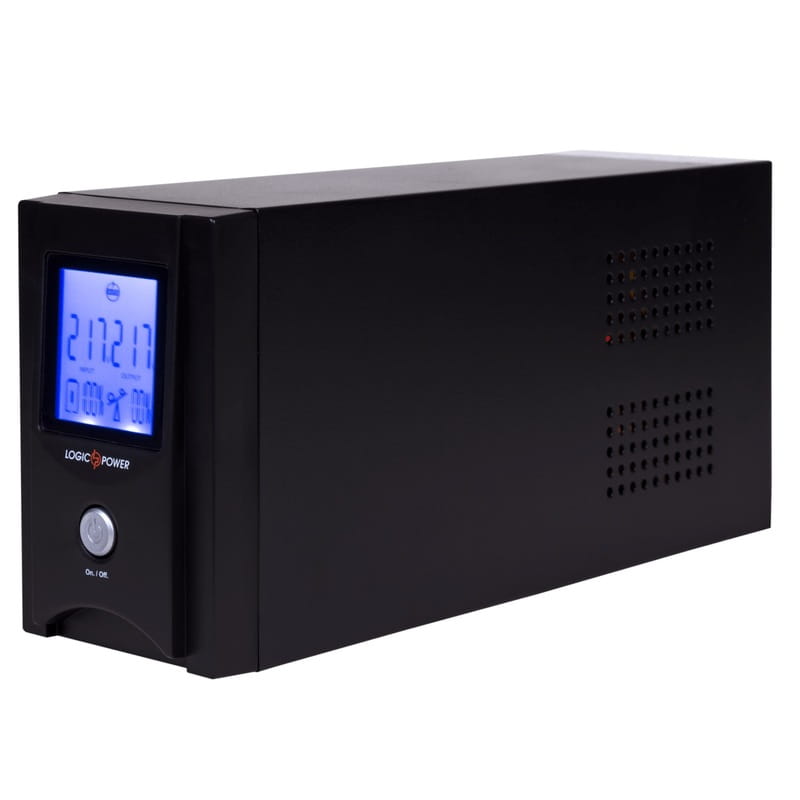 ИБП LogicPower UL850VA, Lin.int., AVR, 2 x евро, USB, LCD, металл