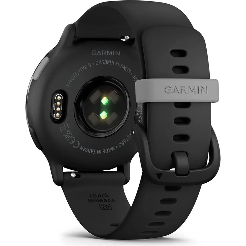 Смарт-годинник Garmin Vivoactive 5 Slate Aluminium Bezel with Black Case and Silicone Band (010-02862-10)