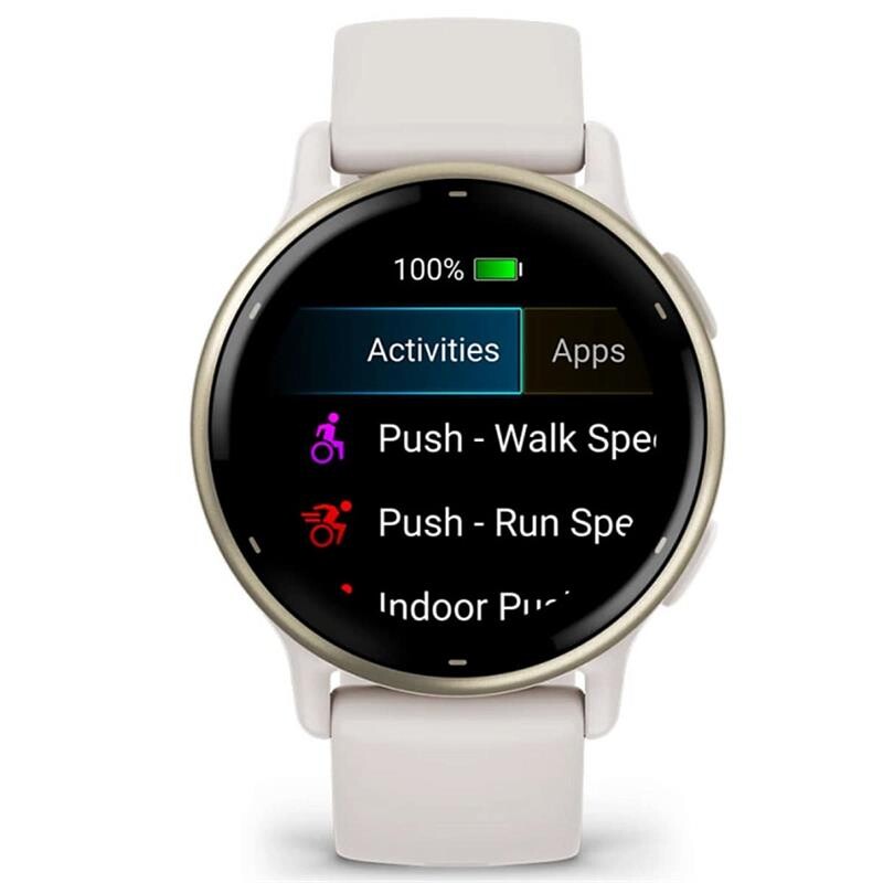 Смарт-годинник Garmin Vivoactive 5 Cream Gold Aluminium Bezel with Ivory Case and Silicone Band (010-02862-11)