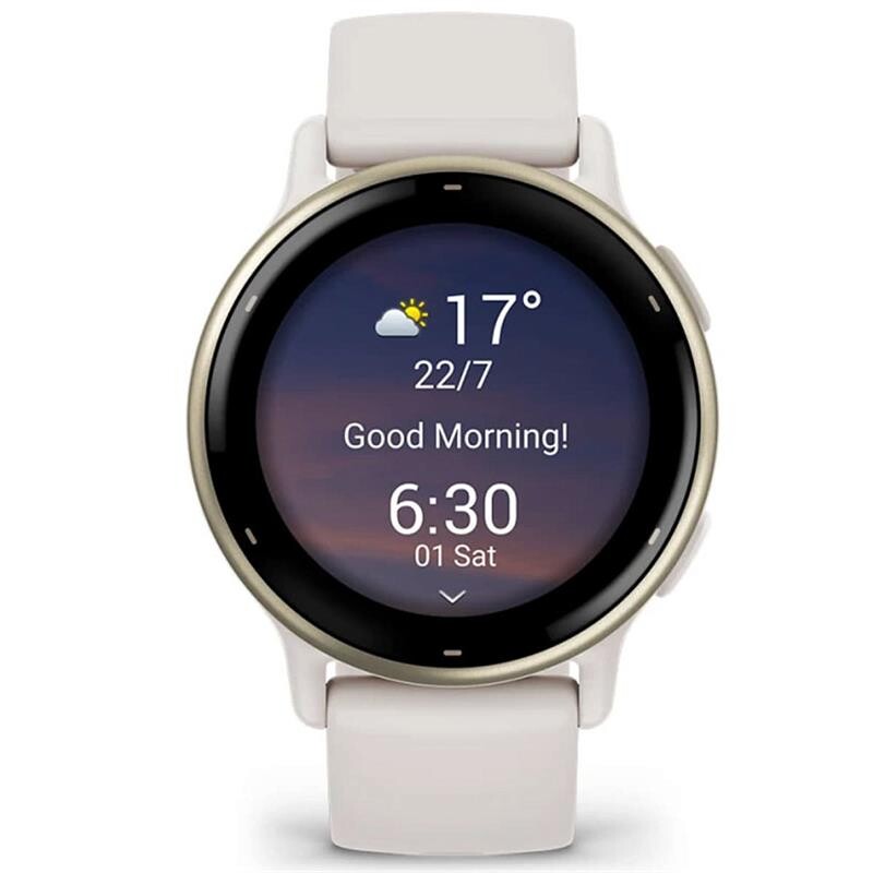 Смарт-годинник Garmin Vivoactive 5 Cream Gold Aluminium Bezel with Ivory Case and Silicone Band (010-02862-11)