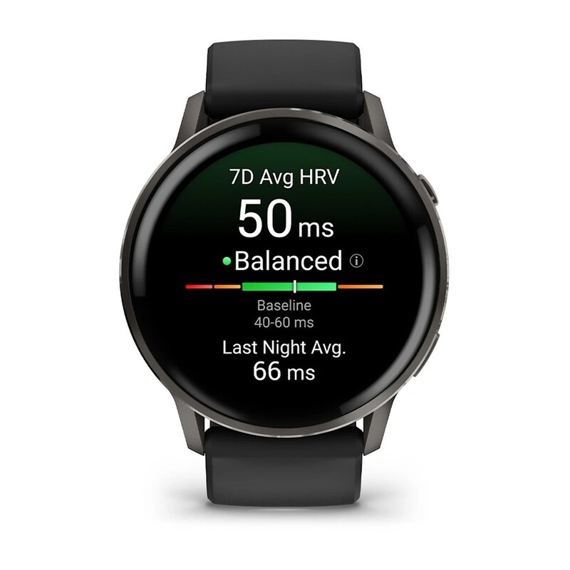 Смарт-годинник Garmin Venu 4 45mm Slate Bezel with Black Silicone Band (010-03014-00)