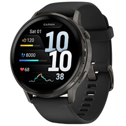 Смарт-часы Garmin Venu 4 45mm Slate Bezel with Black Silicone Band (010-03014-00)