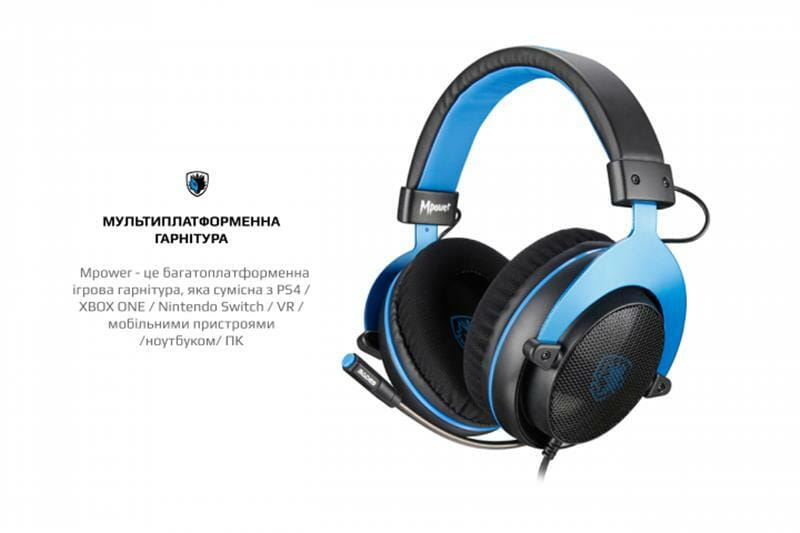 Гарнітура Sades SA-723 Mpower Blue/Black (sa723blj)