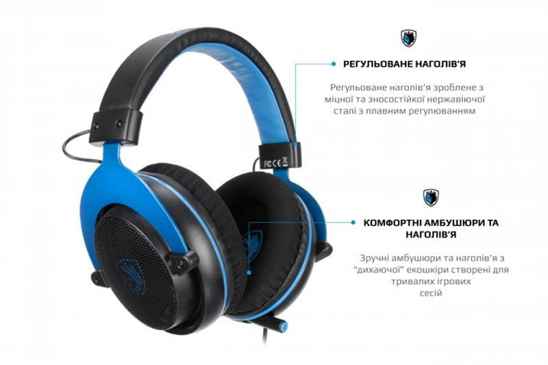 Гарнитура Sades SA-723 Mpower Blue/Black (sa723blj)