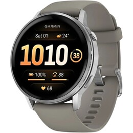 Смарт-часы Garmin Venu 4 45mm Silver Bezel with Silver Gray Silicone Band (010-03014-01)