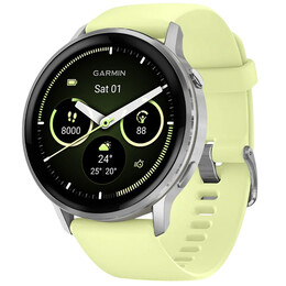 Смарт-часы Garmin Venu 4 45mm Silver Bezel with Citron Silicone Band (010-03014-02)
