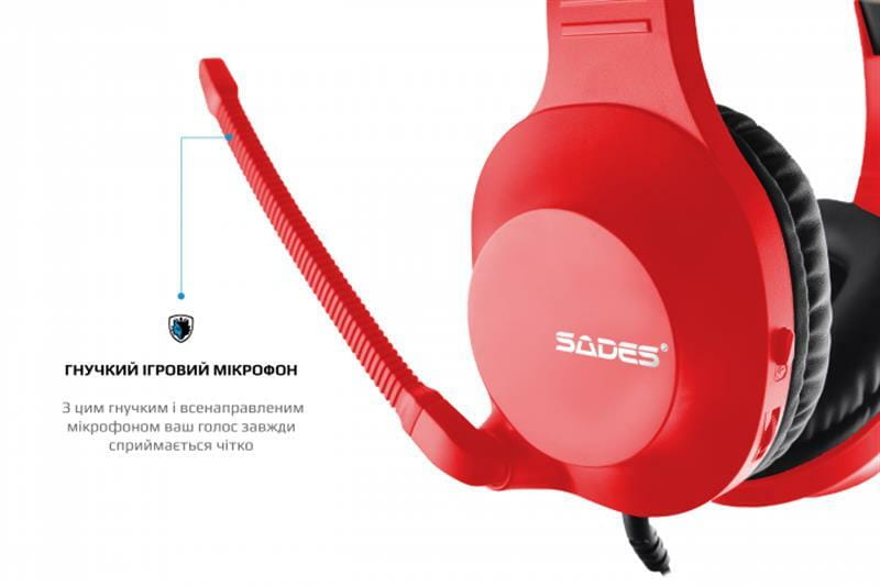 Гарнитура Sades SA-721 Spirits Red (sa721rdj)