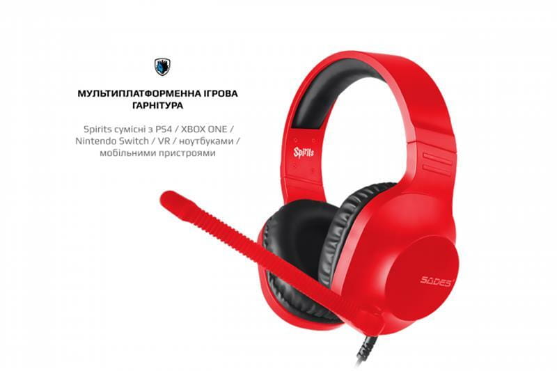 Гарнитура Sades SA-721 Spirits Red (sa721rdj)