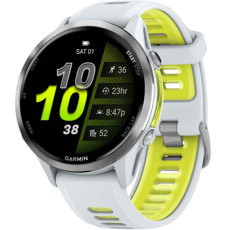 Смарт-годинник Garmin Forerunner 970 Whitestone/Amp Yellow (010-02969-11)