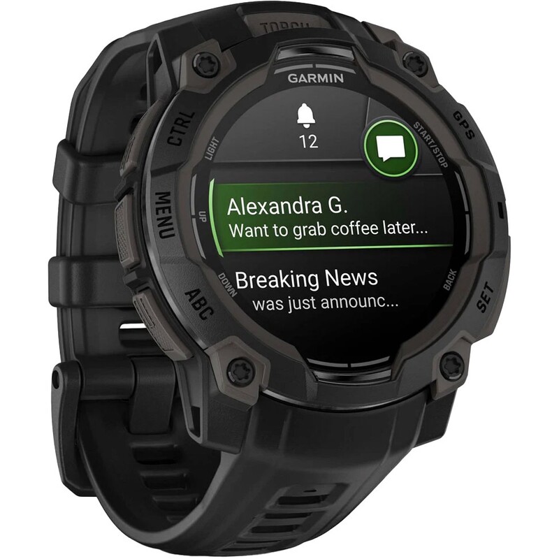 Смарт-годинник Garmin Instinct 3 45mm AMOLED Black Bezel with Black Band (010-02936-00)