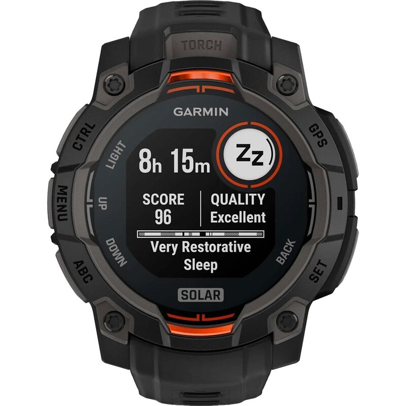 Смарт-часы Garmin Instinct 3 45mm Solar Black Bezel with Black Band (010-02934-00)