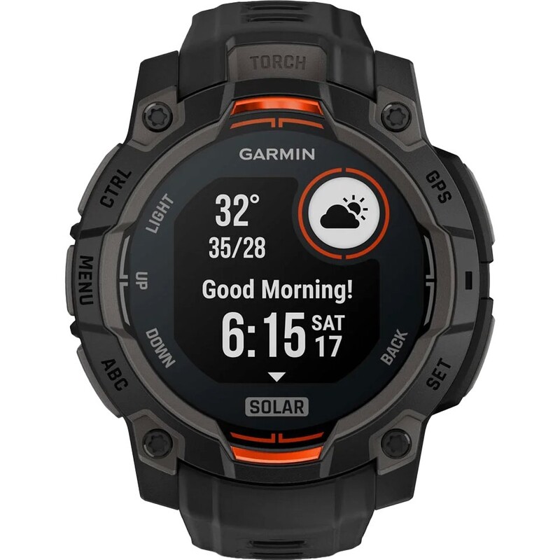 Смарт-часы Garmin Instinct 3 45mm Solar Black Bezel with Black Band (010-02934-00)