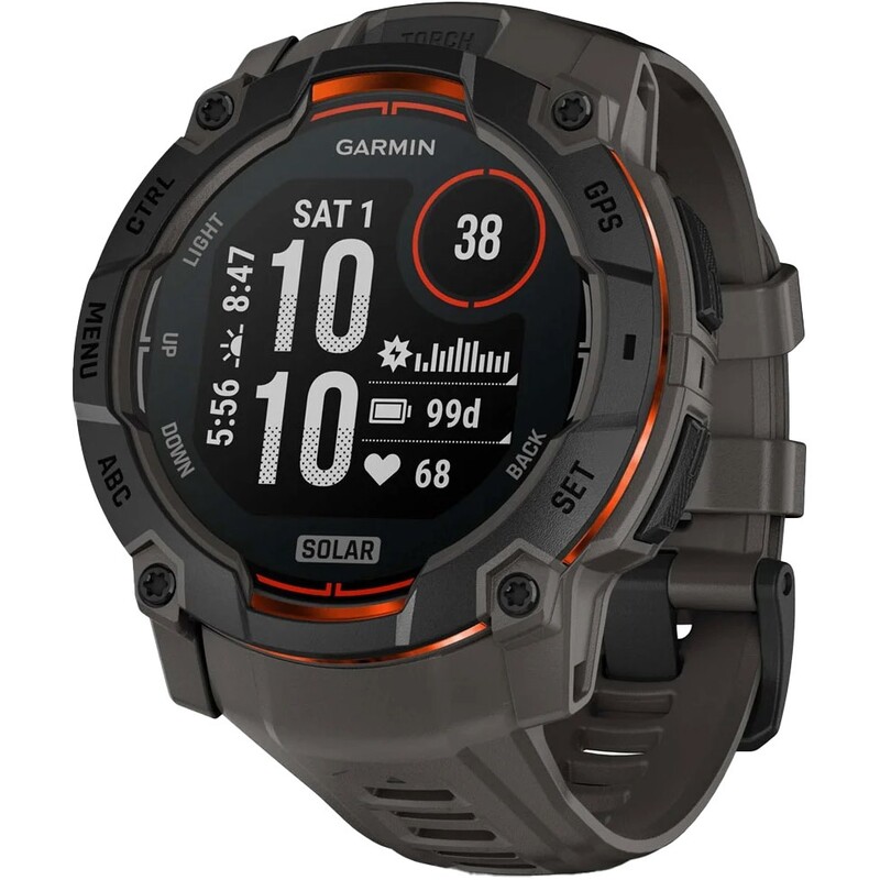 Смарт-годинник Garmin Instinct 3 50mm Solar Black Bezel with Charcoal Band (010-02935-00)