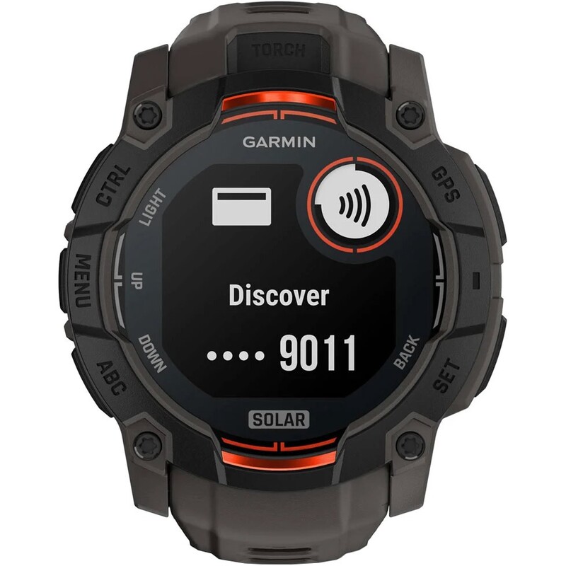 Смарт-годинник Garmin Instinct 3 50mm Solar Black Bezel with Charcoal Band (010-02935-00)