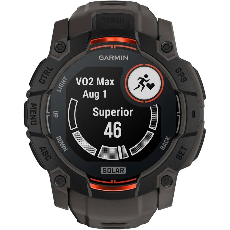 Смарт-годинник Garmin Instinct 3 50mm Solar Black Bezel with Charcoal Band (010-02935-00)