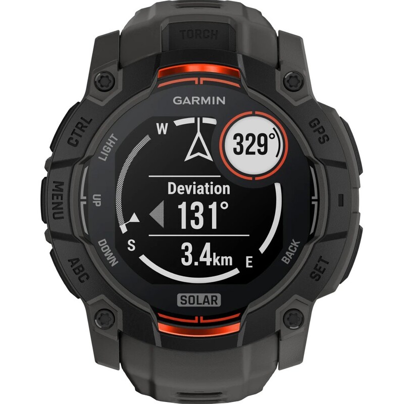 Смарт-годинник Garmin Instinct 3 50mm Solar Black Bezel with Charcoal Band (010-02935-00)