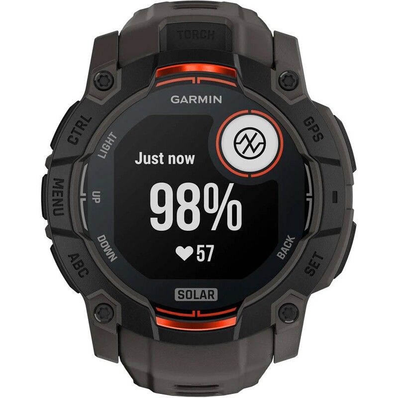 Смарт-годинник Garmin Instinct 3 50mm Solar Black Bezel with Charcoal Band (010-02935-00)