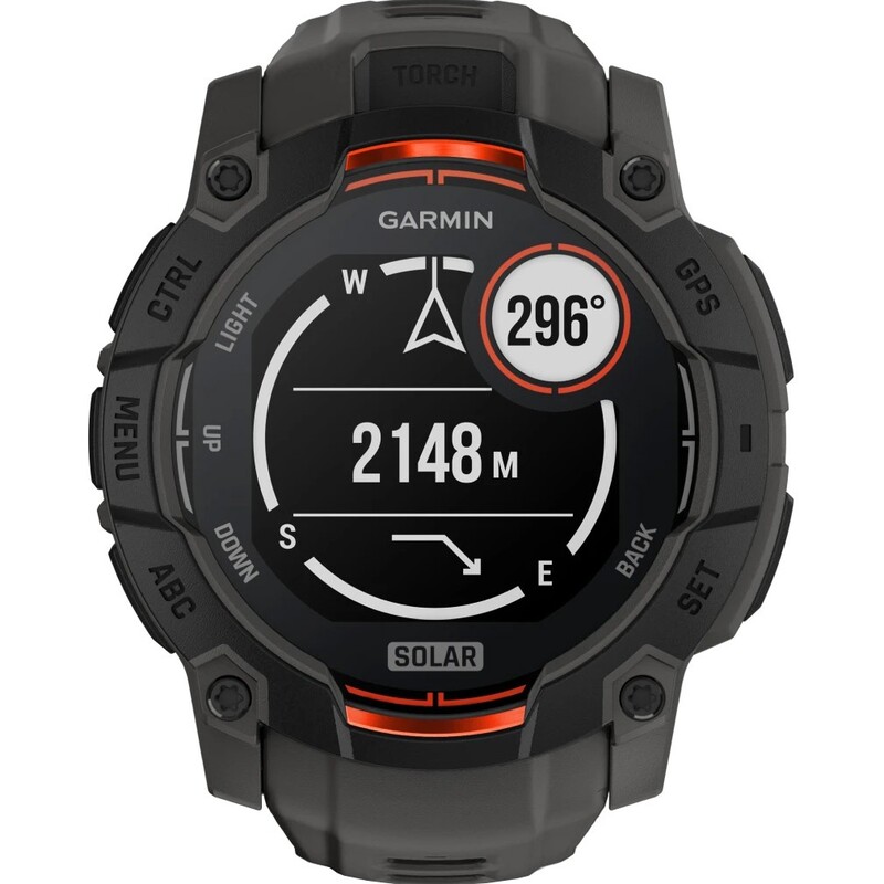 Смарт-годинник Garmin Instinct 3 50mm Solar Black Bezel with Charcoal Band (010-02935-00)