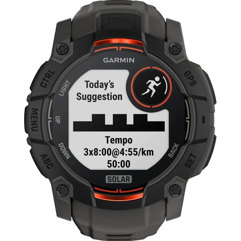 Смарт-годинник Garmin Instinct 3 50mm Solar Black Bezel with Charcoal Band (010-02935-00)