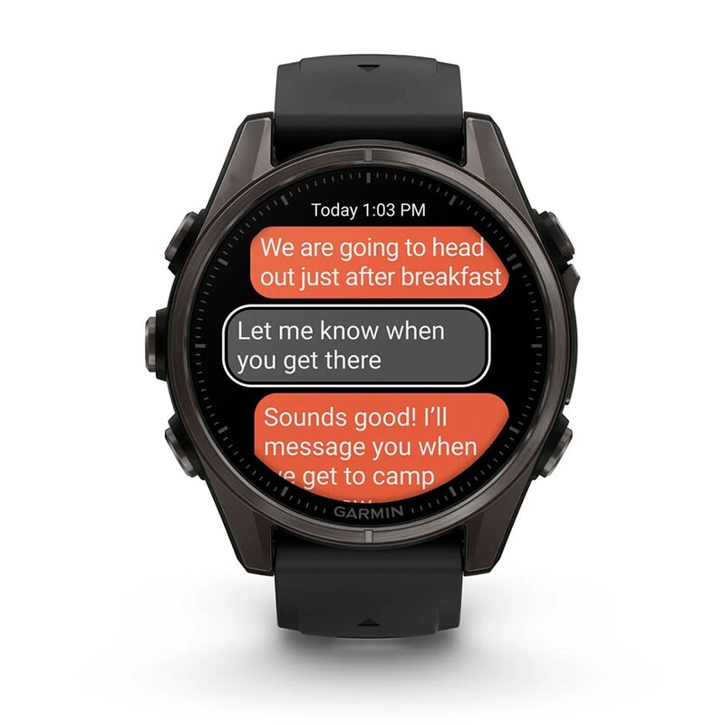 Смарт-годинник Garmin Fenix 8 43mm AMOLED Sapphire Carbon Gray Titanium with Pebble Gray Silicone Band (010-02903-21)