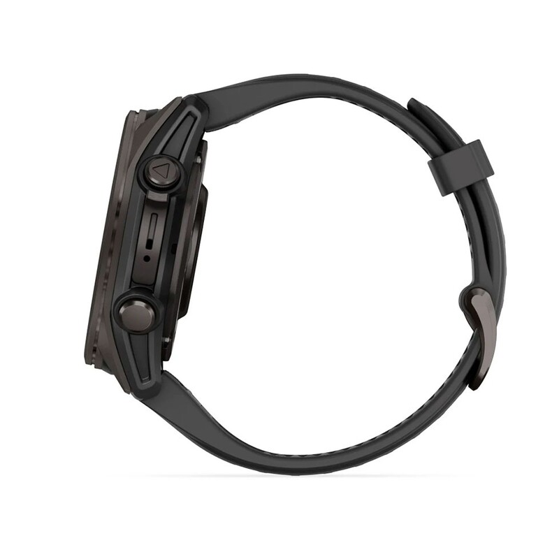 Смарт-годинник Garmin Fenix 8 43mm AMOLED Sapphire Carbon Gray Titanium with Pebble Gray Silicone Band (010-02903-21)