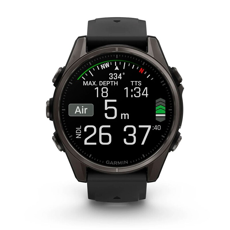 Смарт-годинник Garmin Fenix 8 43mm AMOLED Sapphire Carbon Gray Titanium with Pebble Gray Silicone Band (010-02903-21)
