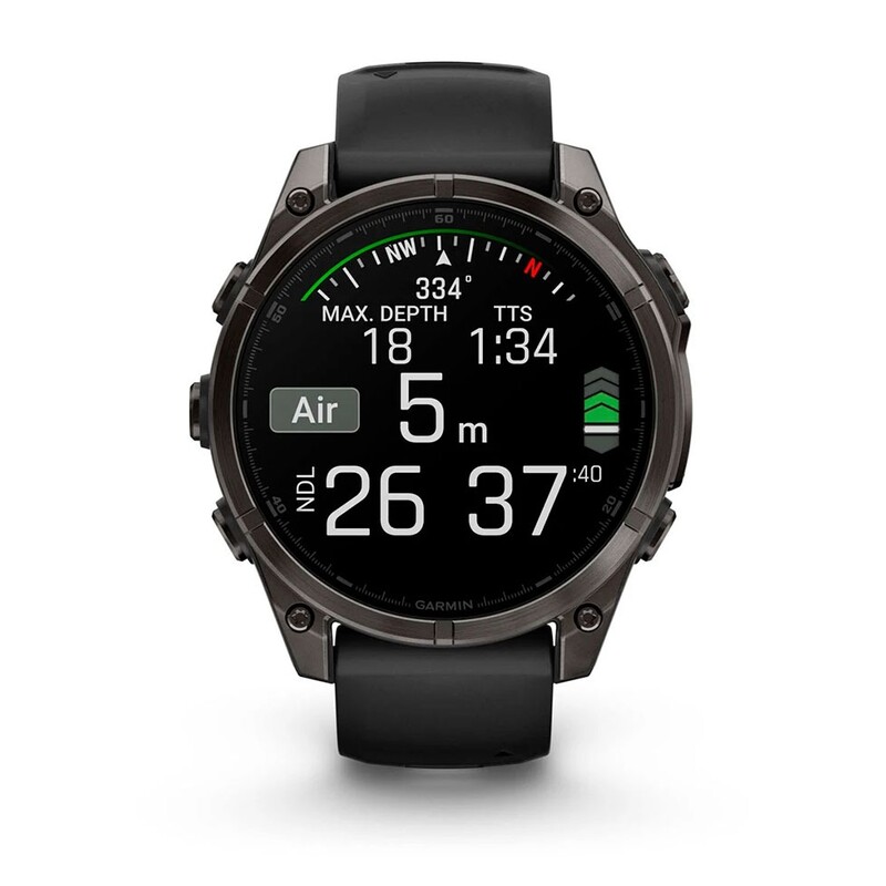 Смарт-годинник Garmin Fenix 8 47mm AMOLED Sapphire Carbon Gray Titanium with Pebble Gray Silicone Band (010-02904-21)