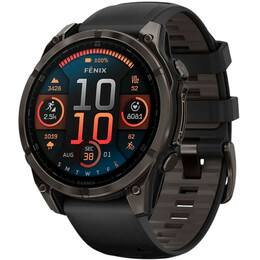 Смарт-часы Garmin Fenix 8 47mm AMOLED Sapphire Carbon Gray Titanium with Pebble Gray Silicone Band (010-02904-21)