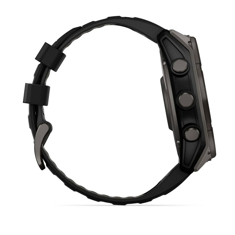 Смарт-часы Garmin Fenix 8 51mm Solar Sapphire Carbon Gray Titanium with Pebble Gray Silicone Band (010-02907-11)