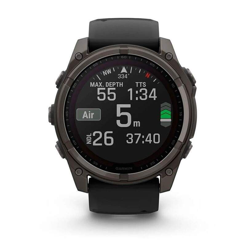 Смарт-часы Garmin Fenix 8 51mm Solar Sapphire Carbon Gray Titanium with Pebble Gray Silicone Band (010-02907-11)