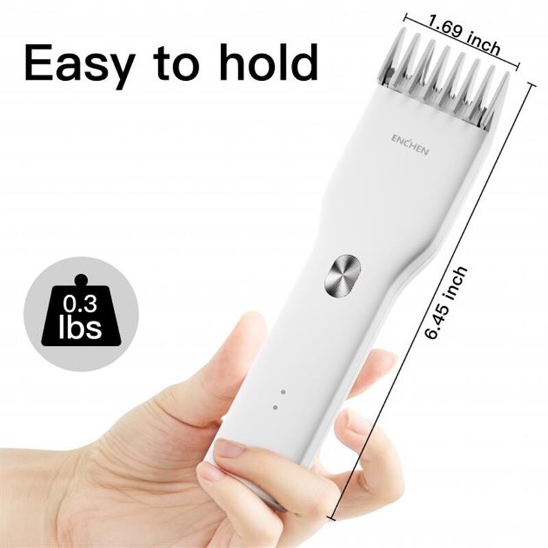 Машинка для стрижки Enchen Boost White Set + Пеньюар и ножницы