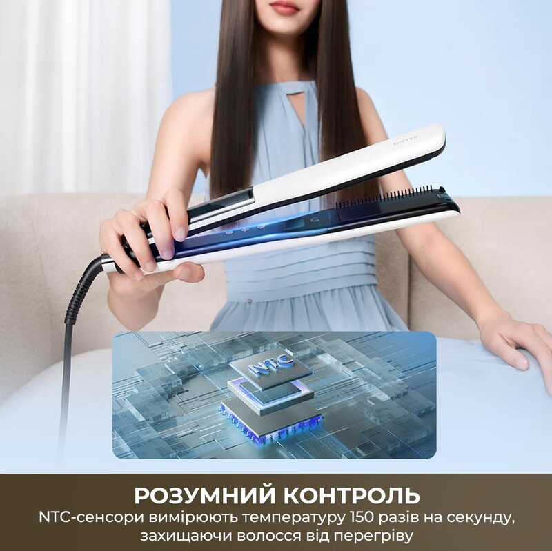 Утюжок (выпрямитель) для волос Dreame AuraSteam Straight White (AA01A)