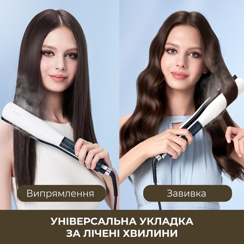 Утюжок (выпрямитель) для волос Dreame AuraSteam Straight White (AA01A)