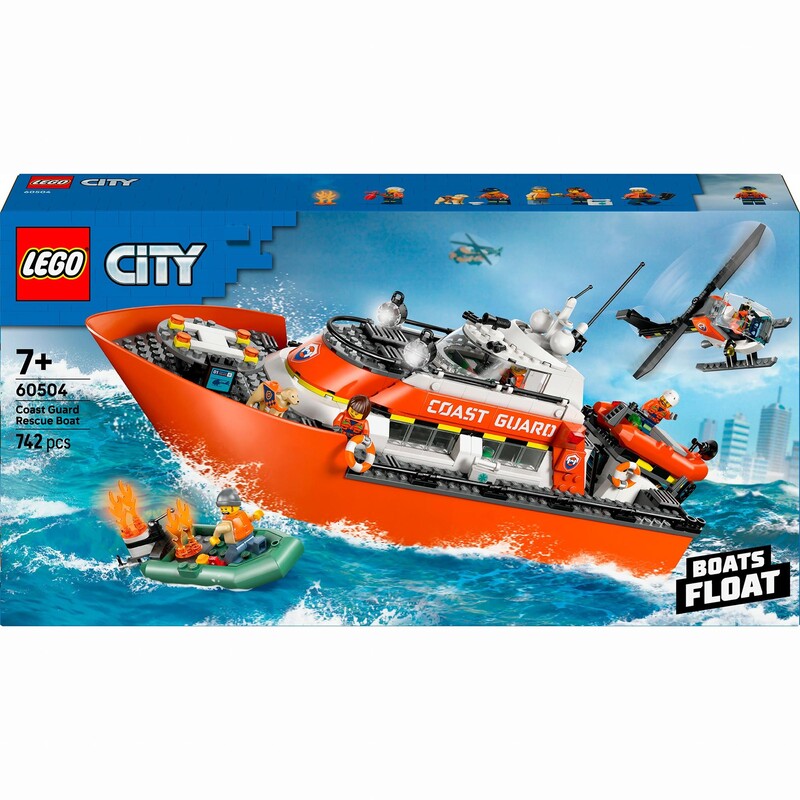 Конструктор LEGO City Рятувальний катер і гелікоптер берегової охорони (60504)