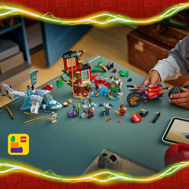 Конструктор LEGO Ninjago Автомобільна битва ніндзя біля будинку на дереві (71857)