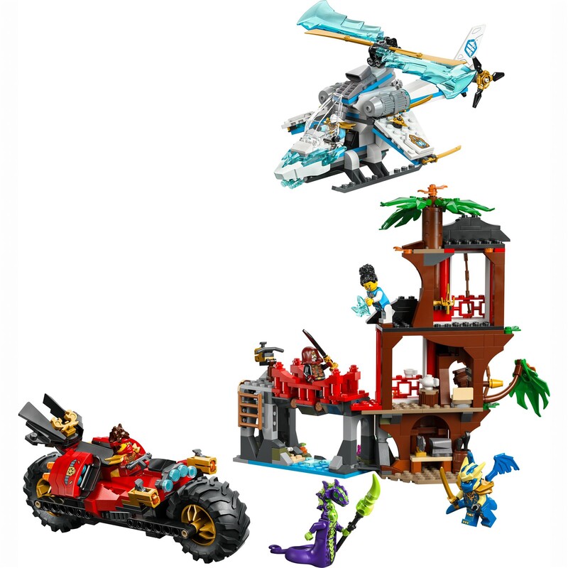 Конструктор LEGO Ninjago Автомобільна битва ніндзя біля будинку на дереві (71857)