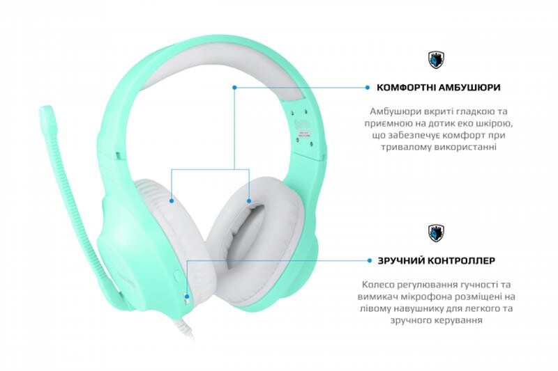Гарнитура Sades SA-721 Spirits Cyan (sa721cnj)