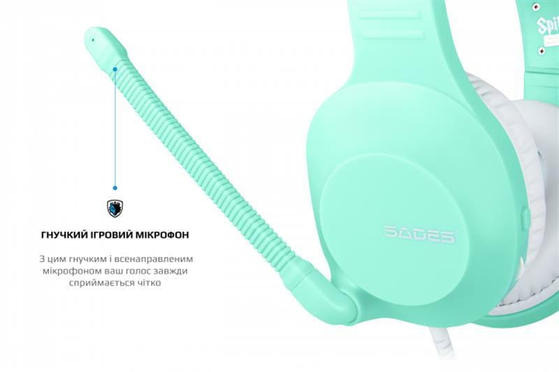 Гарнитура Sades SA-721 Spirits Cyan (sa721cnj)