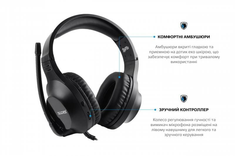 Гарнитура Sades SA-721 Spirits Black (sa721bkj)