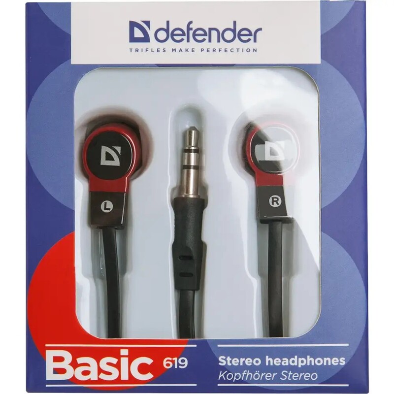 Навушники Defender Basic-619 Black/Red (63619)