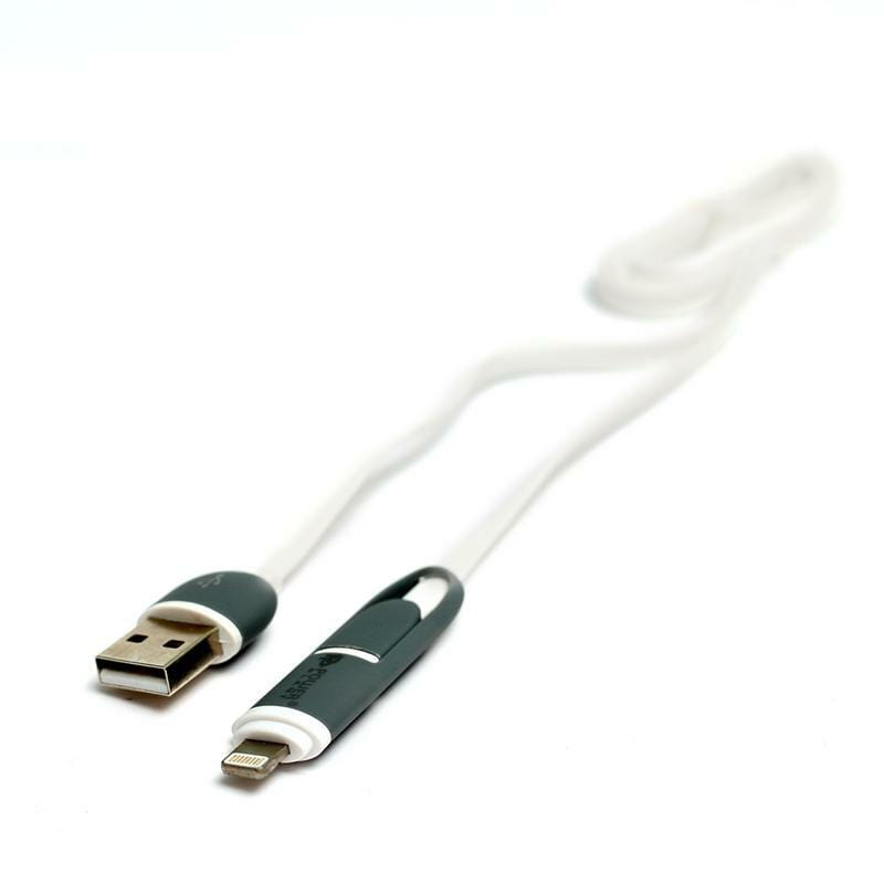 Кабель PowerPlant USB2.0-MicroUSB-Lightning, 1м White (KD00AS1292)