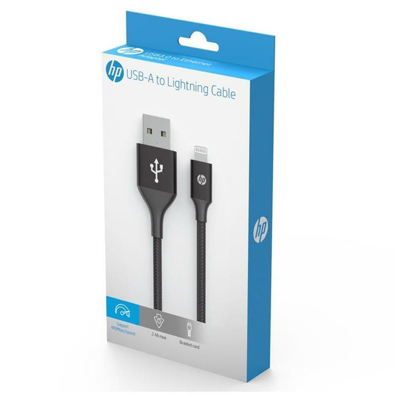 Кабель HP USB - Lightning, 1м, чорний (DHC-MF100-1M)